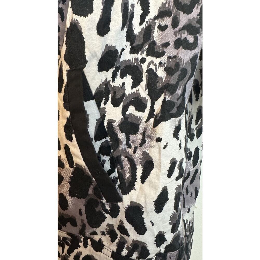 Maggie Barnes Black Gray Animal Leopard Print Jacket 1X - Picture 6 of 9